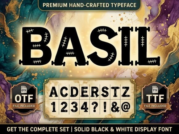 Basil: Unleash Bold Creativity with This All-Caps Display Font