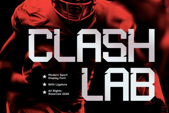 Clashlab: The Bold Sport Display Font for Modern Projects