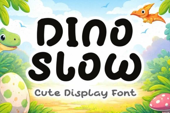 Dino Slow: A Playful Display Font for Creative Projects