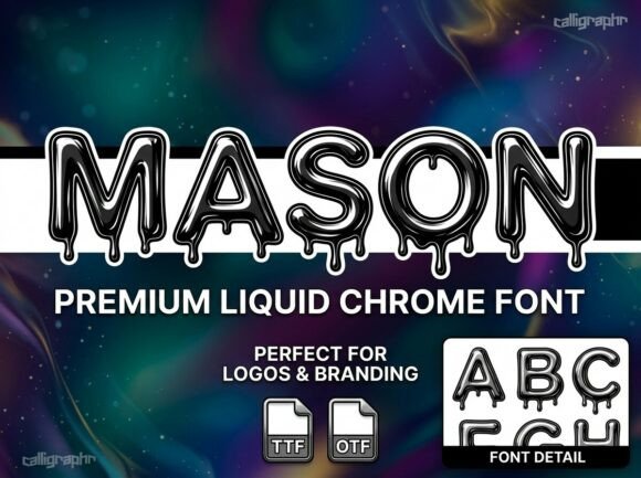 Mason: Capturing the Soul of Liquid Metal in Typography