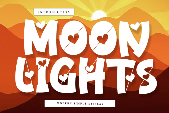 Moon Lights: A Playful Display Font with Heart and Charm