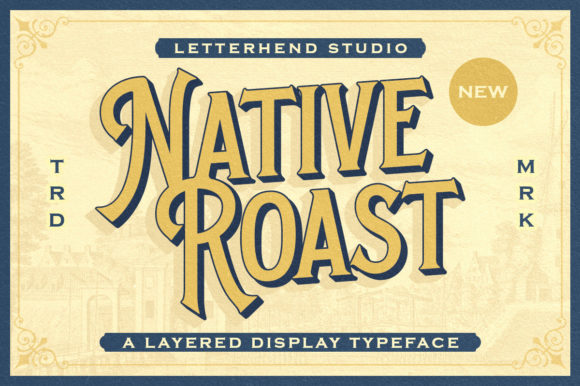Native Roast: A Bold Vintage Typeface for Impact