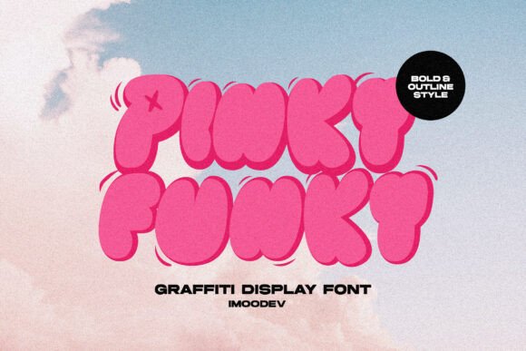 Pinky Funky: The 3D Graffiti Font for Y2K Streetwear